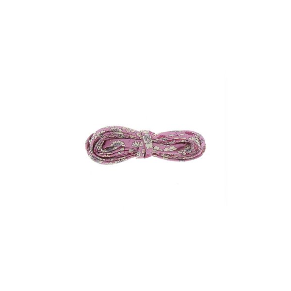 Frou-Frou Cordon spaghetti 7mmx2m tissu Fleuri Rose prune 4214-0-1 petite image
