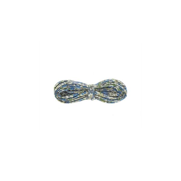 Frou-Frou Cordon spaghetti 7mmx2m tissu Fleuri Bleu 4214-0-15 petite image