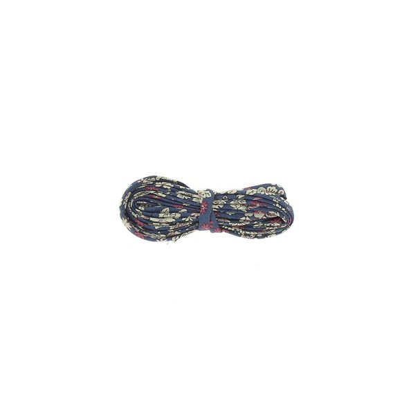 Frou-Frou Cordon spaghetti 7mmx2m tissu Fleuri Bleu marine 4214-0-7 petite image