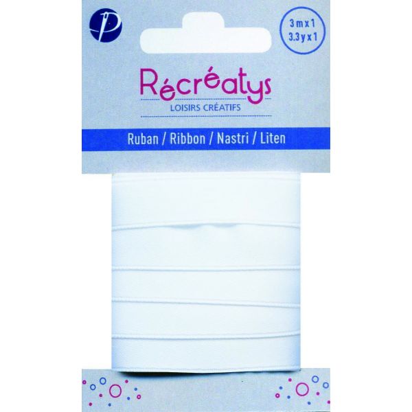 Récréatys - Ruban Vichy 10mmx1m Blanc 4432-10-1 image