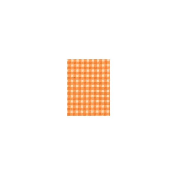 TISSU COUPON FROU-FROU VICHY 45x55cm Orange 4606-0-509 petite image