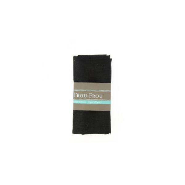TISSU COUPON FROU-FROU 140x60cm LIN Noir 4650-0-700 image