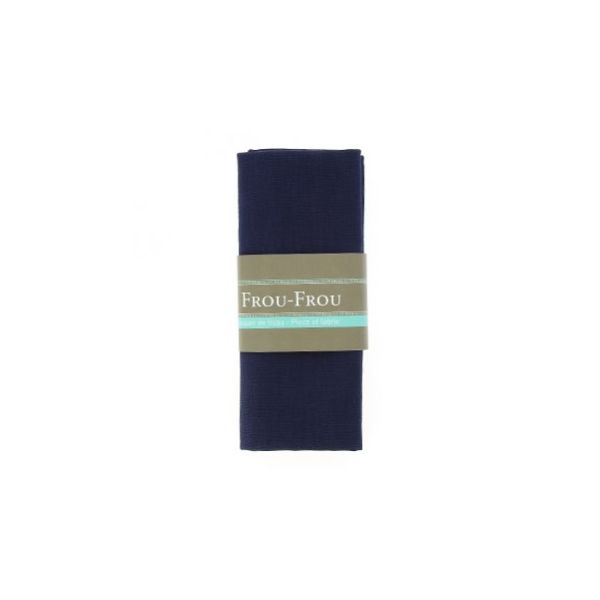 TISSU COUPON FROU-FROU 140x60cm LIN Bleu marine 4650-0-720 image