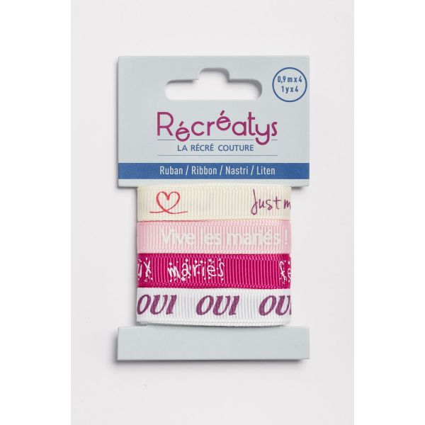 Récréatys - Assortiment 4 rubans messages 10mmx0