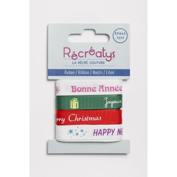 Récréatys - Assortiment 4 rubans messages 10mmx0