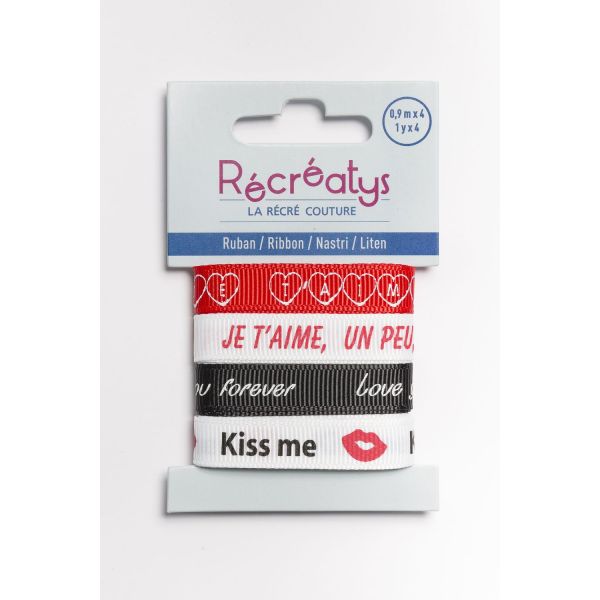 Récréatys - Assortiment 4 rubans messages 10mmx0
