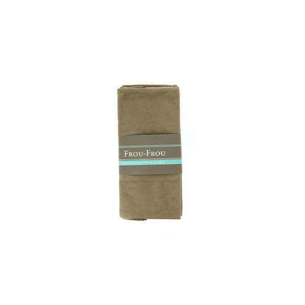 TISSU COUPON FROU-FROU SUEDINE TAUPE 4671-0-701 image