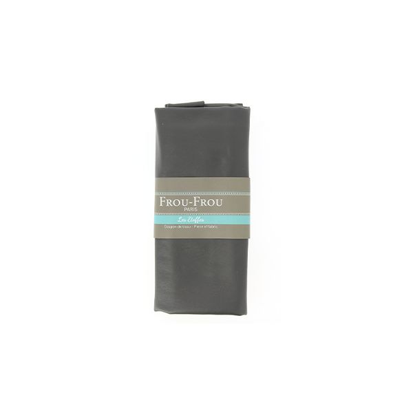 TISSU COUPON FROU-FROU 140x60cm SIMILI CUIR Gris foncé 4673-0-702 image
