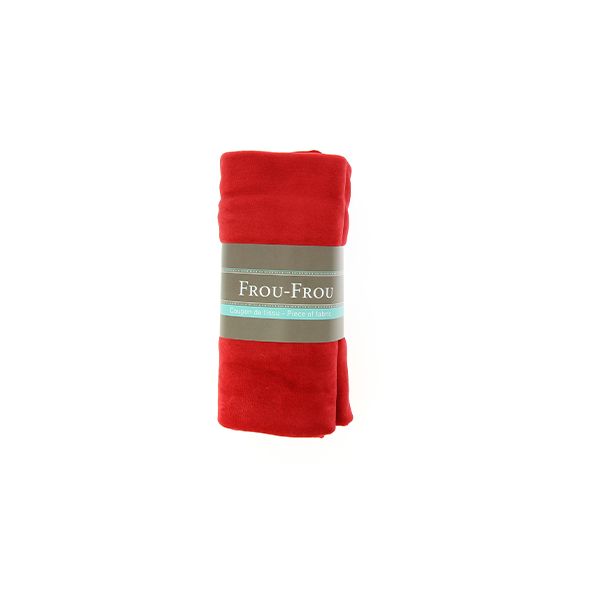 TISSU COUPON FROU-FROU JERSEY VELOURS RUBIS ECLATANT 4677-0-708 image