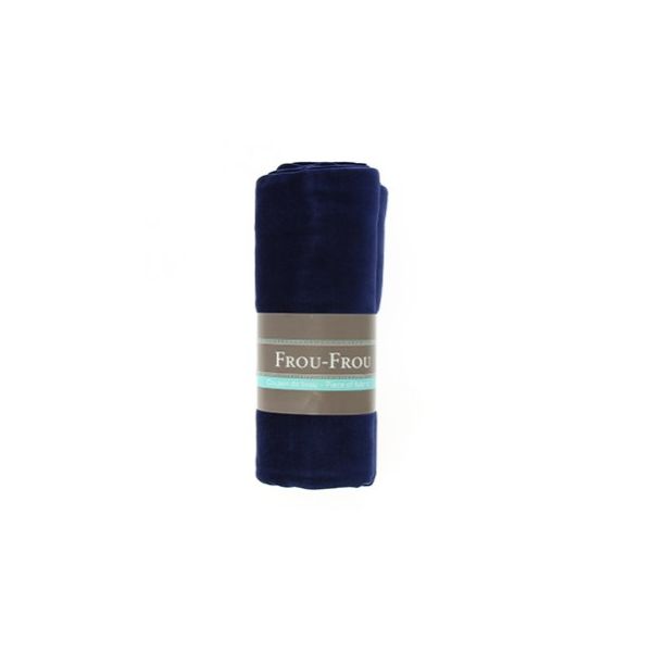 TISSU COUPON FROU-FROU JERSEY VELOURS Bleu marine 4677-0-720 image