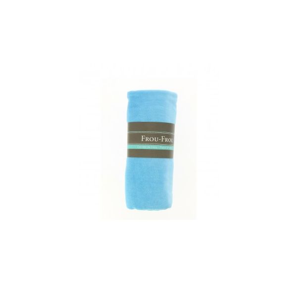 TISSU COUPON FROU-FROU JERSEY VELOURS Bleu azur 4677-0-622 image