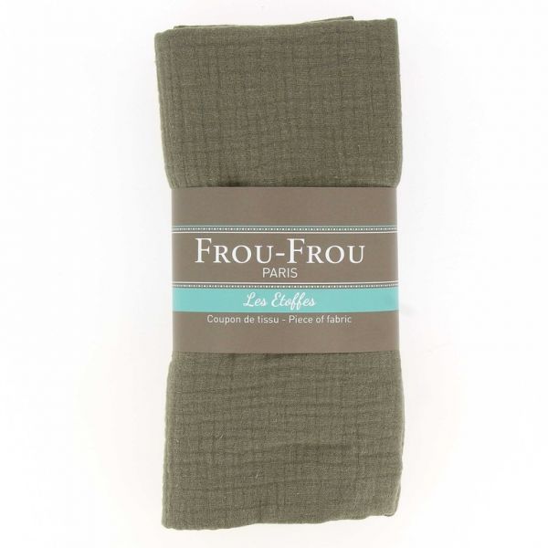 Frou-Frou Coupon TISSU DOUBLE GAZE Gris 4683-0-726 image