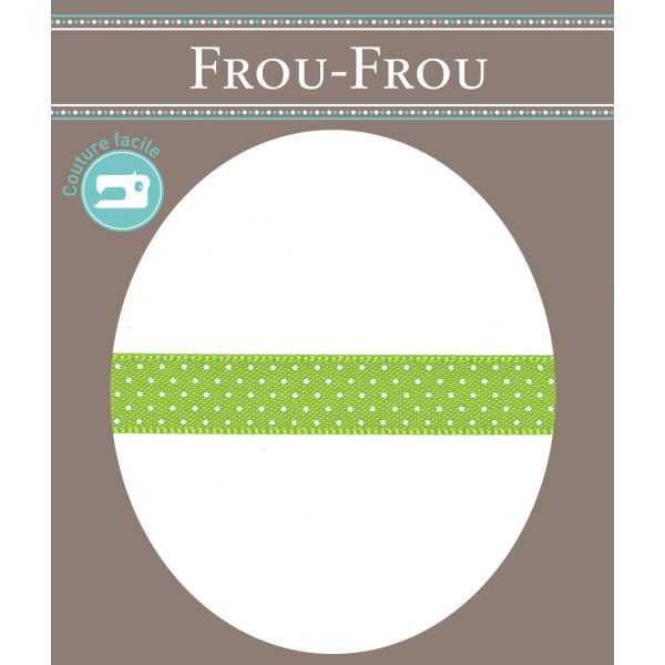 Ruban Satin Plumetis Frou-Frou 9mm Vert pomme 4716-9-21 image