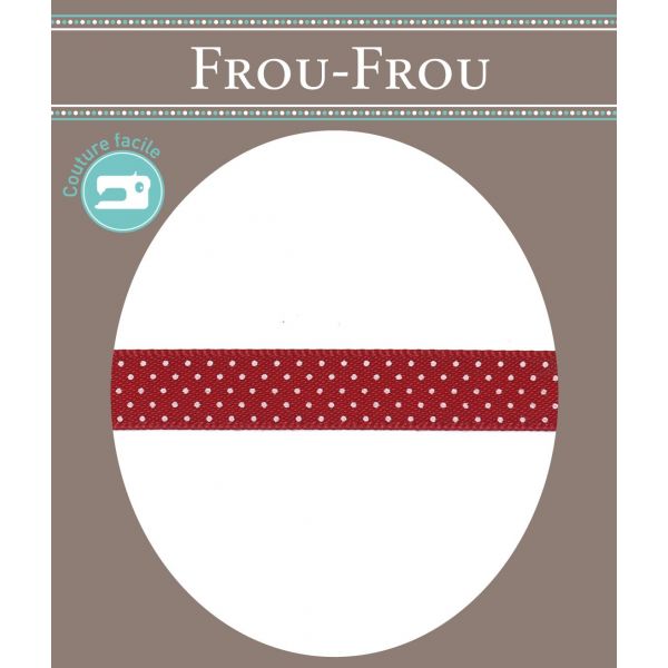Ruban Satin Plumetis Frou-Frou 9mm Rouge 4716-9-51 image