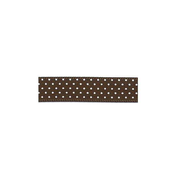 Ruban Satin Plumetis Frou-Frou 9mm Brun 4716-9-63 petite image