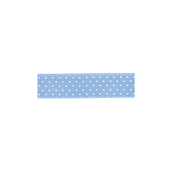 Ruban Satin Plumetis Frou-Frou 9mm Bleu layette 4716-9-8 petite image