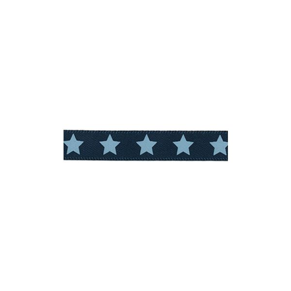 Ruban Satin Frou-Frou 9mm Etoiles Bleu foncé 4718-9-10 petite image