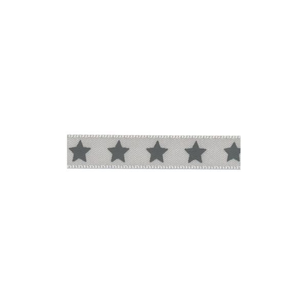 Ruban Satin Frou-Frou 9mm Etoiles Gris clair 4718-9-2 petite image