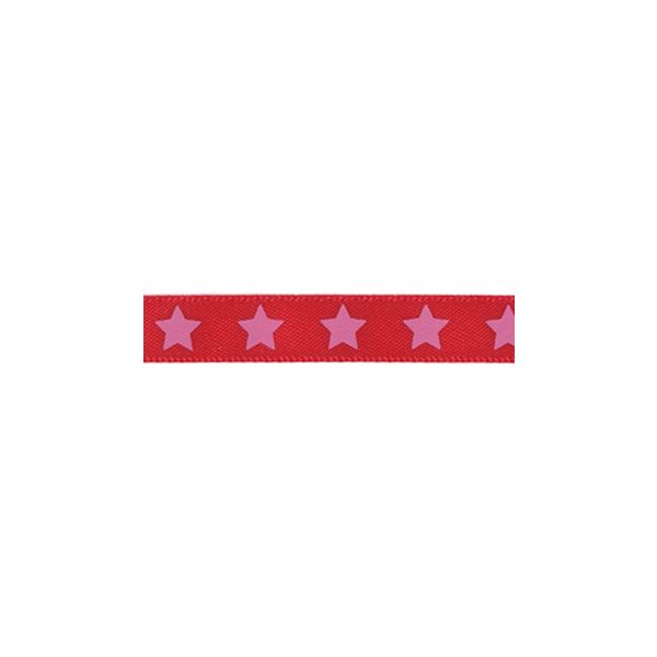 Ruban Satin Frou-Frou 9mm Etoiles Rouge 4718-9-8 petite image
