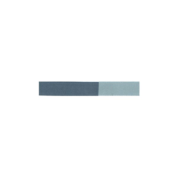 Ruban Gros Grain Frou-Frou 16mm bicolore Uni Bleu Gris 4719-16-3 petite image
