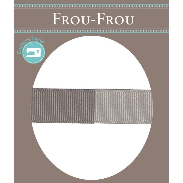 Ruban Gros Grain Frou-Frou 16mm bicolore Uni Myrtille 4719-16-4 image