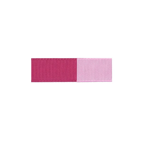 Ruban Gros Grain Frou-Frou 16mm bicolore Uni Rose Camélia 4719-16-7 petite image