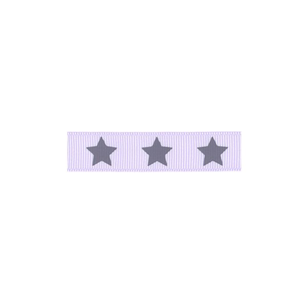 Ruban Gros Grain Frou-Frou 16mm Etoiles Lilas 4720-16-304 petite image