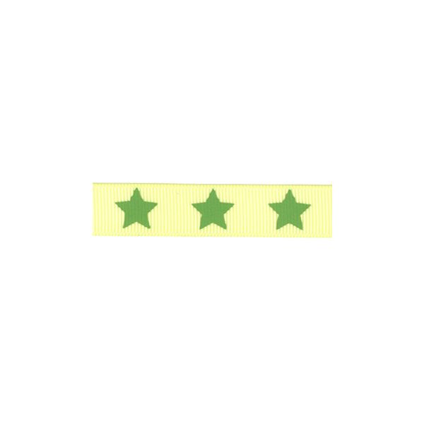 Ruban Gros Grain Frou-Frou 16mm Etoiles Vert Anis 4720-16-312 petite image