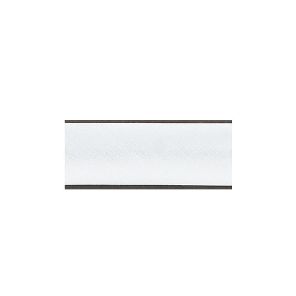 Biais Coton Uni Replié  9mm Frou-Frou Blanc 4801-0-600 petite image