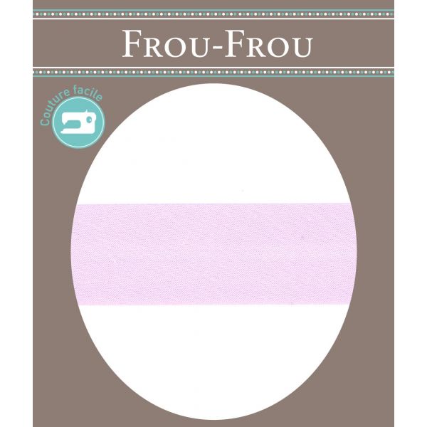 Biais Coton Uni Replié  9mm Frou-Frou Rose clair 4801-0-606 image