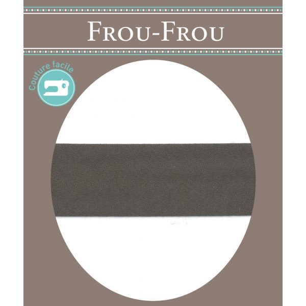Biais Coton Uni Replié  9mm Frou-Frou Taupe 4801-0-701 image