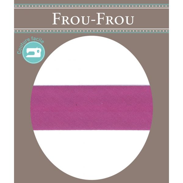 Biais Coton Uni Replié  9mm Frou-Frou Rose Camélia 4801-0-707 image