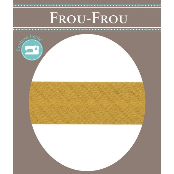 Biais Coton Uni Replié  9mm Frou-Frou Moutarde 4801-0-713 image