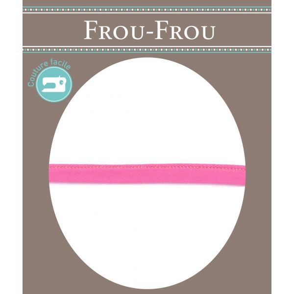 Frou-Frou Cordon Spaghetti Tissu Coton Uni 7mm Framboise 4802-0-608 image