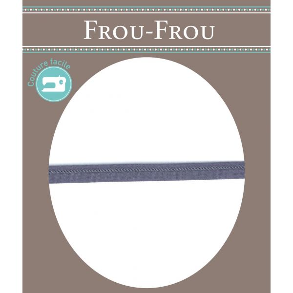 Frou-Frou Cordon Spaghetti Tissu Coton Uni 7mm Myrtille 4802-0-704 image