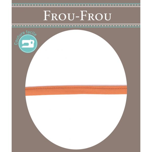 Frou-Frou Cordon Spaghetti Tissu Coton Uni 7mm Orange 4802-0-709 image