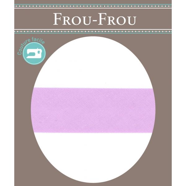 Biais Coton Uni Frou-Frou 20mmx 2mètres  Parme clair 4806-0-605 image