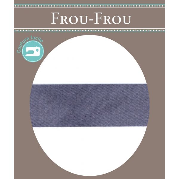 Biais Coton Uni Frou-Frou 20mmx 2mètres  Myrtille 4806-0-704 image