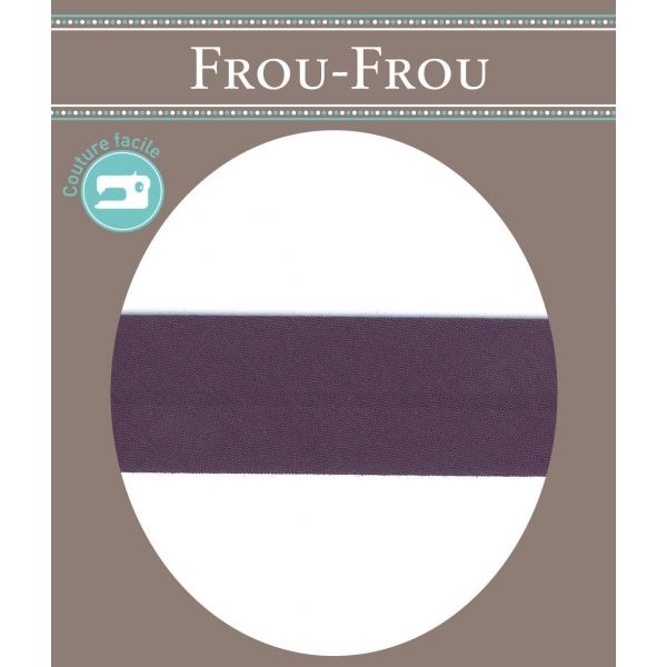 Biais Coton Uni Frou-Frou 20mmx 2mètres  Violet foncé 4806-0-706 image