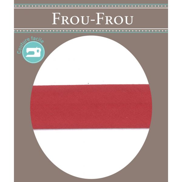 Biais Coton Uni Frou-Frou 20mmx 2mètres  Rouge 4806-0-708 image