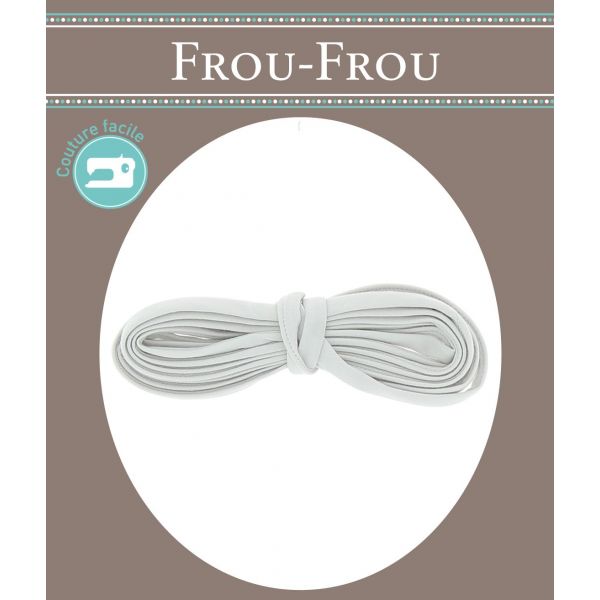 Frou-Frou Cordon spaghetti 9mmx2m Tissu Uni Bleu 4807-0-602 image
