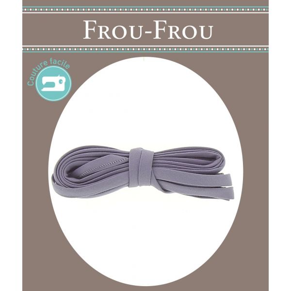 Frou-Frou Cordon spaghetti 9mmx2m Tissu Uni Myrtille 4807-0-704 image
