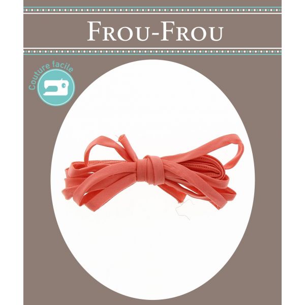Frou-Frou Cordon spaghetti 9mmx2m Tissu Odonata Corail 4807-0-716 image