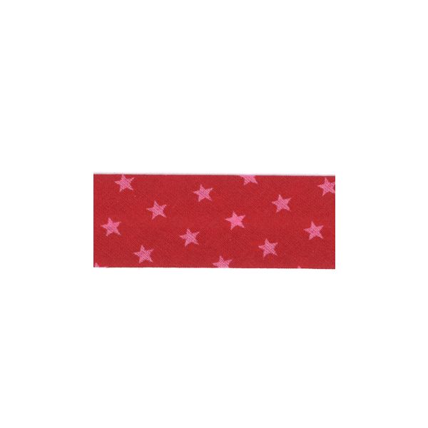 Biais Frou-Frou 20mmx2m Etoiles Rouge 4808-0-108 petite image
