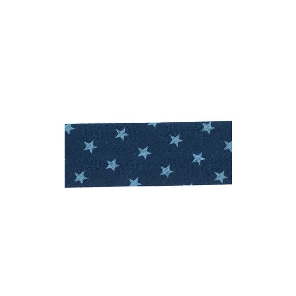 Biais Frou-Frou 20mmx2m Etoiles Bleu foncé 4808-0-110 petite image