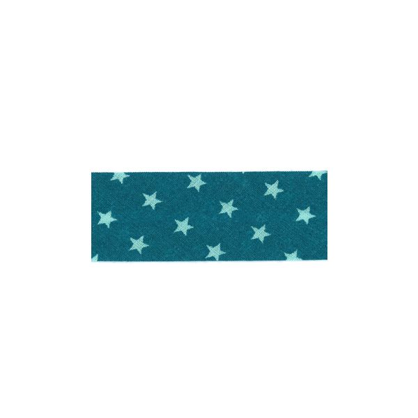 Biais Frou-Frou 20mmx2m Etoiles Turquoise foncé 4808-0-111 petite image