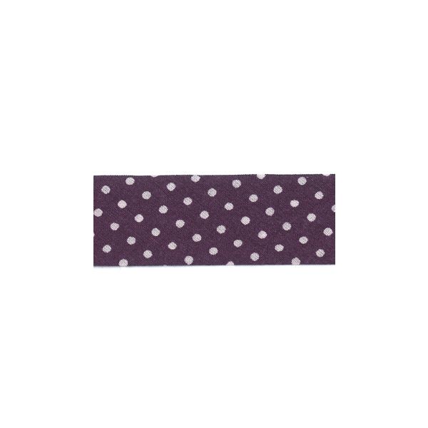 Biais Frou-Frou 20mmx2m Pois Violet foncé 4808-0-206 petite image