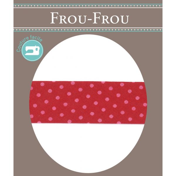 Biais Frou-Frou 20mmx2m Pois Rouge 4808-0-208 image