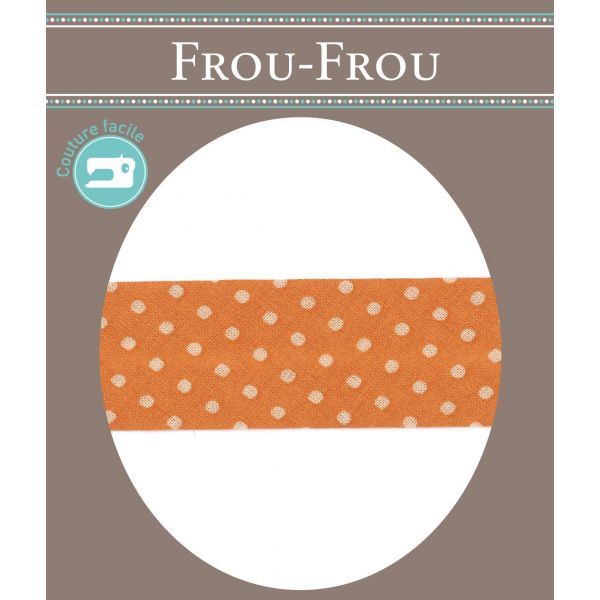 Biais Frou-Frou 20mmx2m Pois Orange 4808-0-209 image