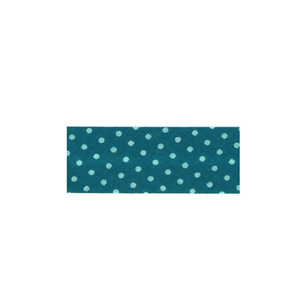 Biais Frou-Frou 20mmx2m Pois Turquoise foncé 4808-0-211 petite image